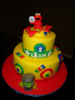 Elmo cake for girls birthday