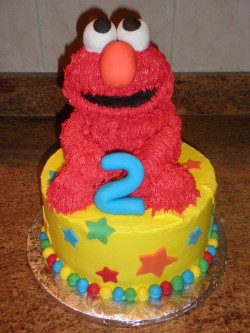 Elmo cake with stars