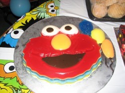 Elmo jello cake