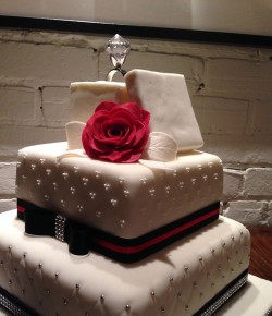 Engagement ring cake