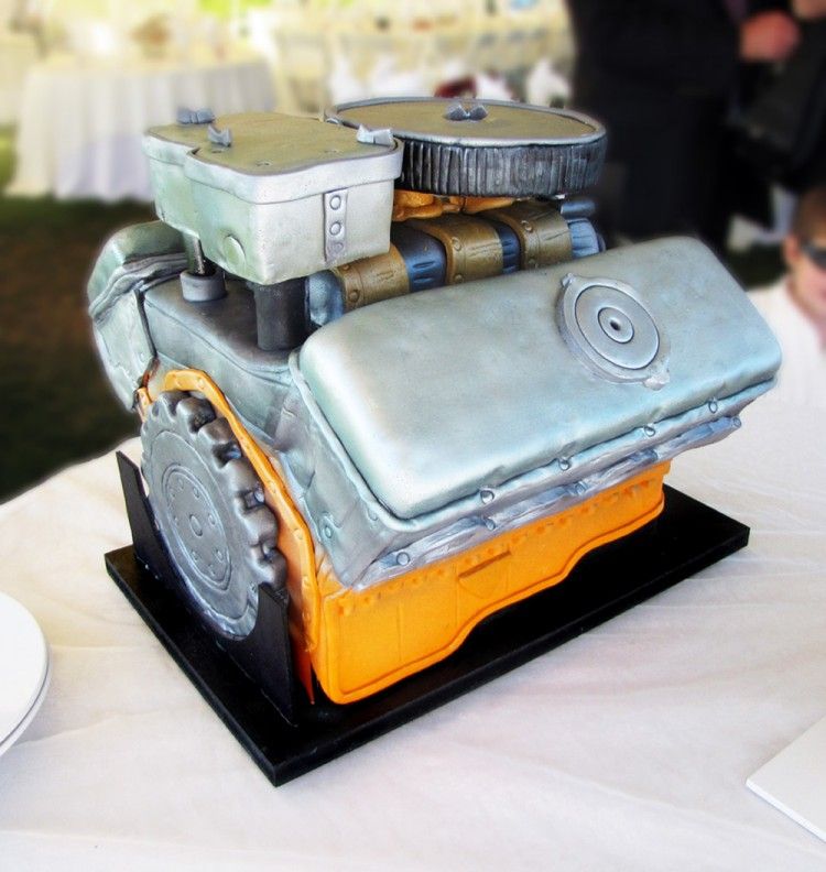 Engine grooms cake
