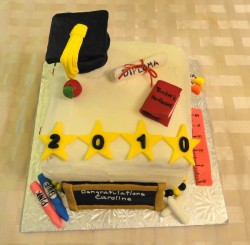 Fondant graduation cake