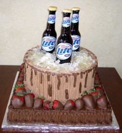 Groom beer cake