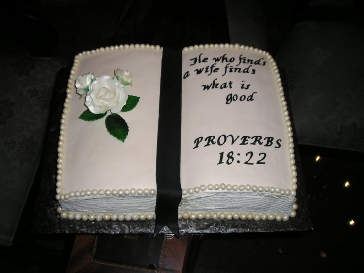 Groom bible cake