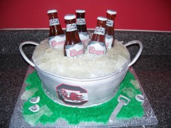 Groom’s cake with beer