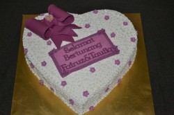 Heart shaped engagement cake