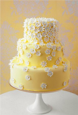 Mini yellow wedding cake