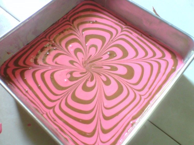 Pink marble cake