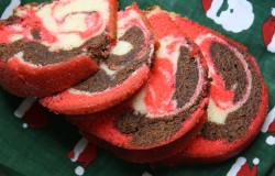 Red marble cake