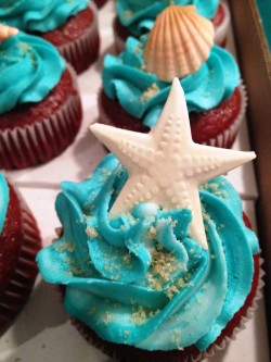 Sea themed cupcake