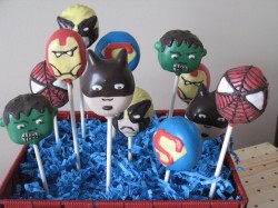 Spider-Man cake pops