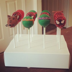 Spider-Man cake pops