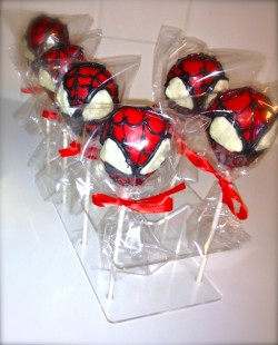 Cute Spider-Man cake pops