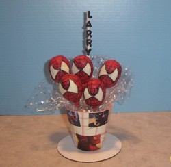 Spider-Man cake pops