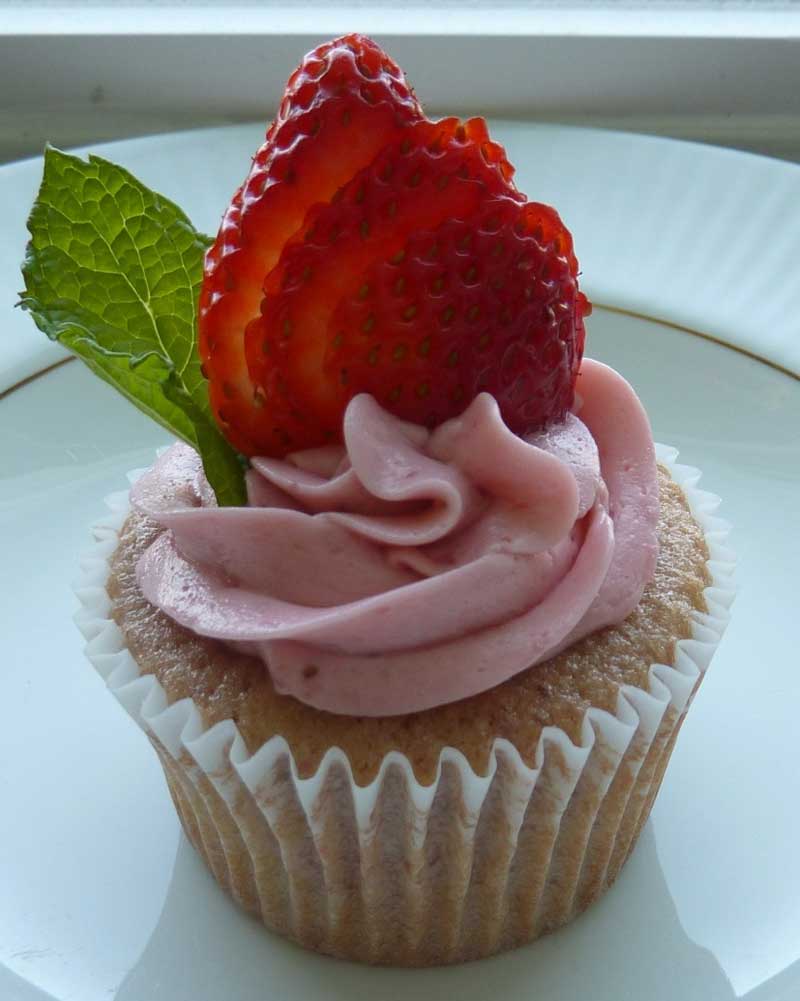 Strawberry cupcake.