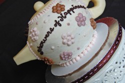 Teapot bridal shower cake