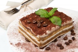 Traditional tiramisu cake