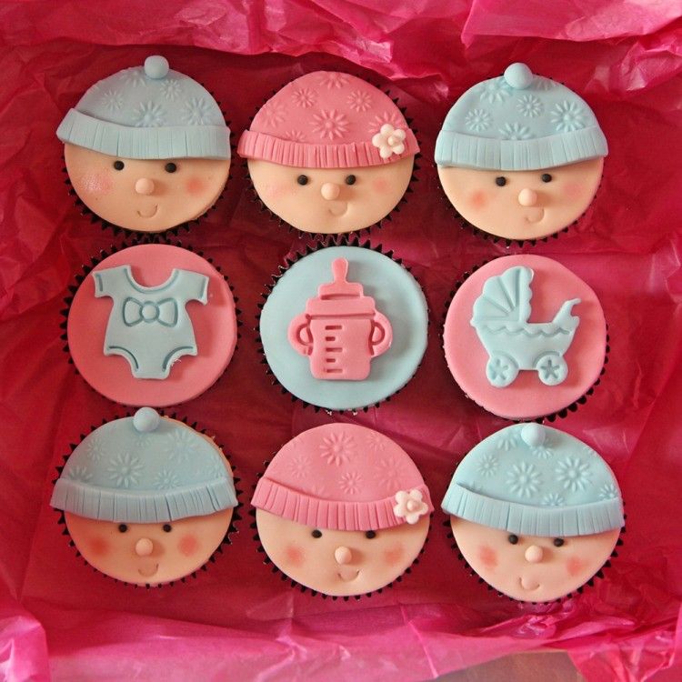 Baby shower cupcakes for twins