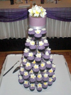 Violet cupcake’s tower
