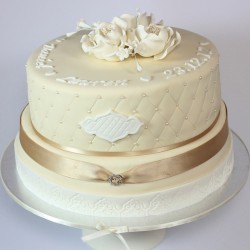 White engagement cake