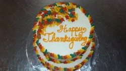 2 tier Thanksgiving day cake