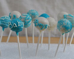 Baby boy cake pops