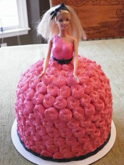 Barbie doll birthday cake