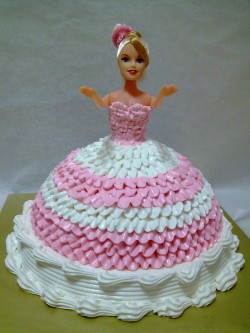 Barbie doll cake