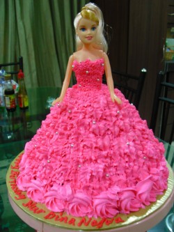 Barbie doll cake idea