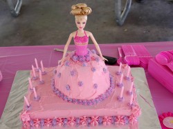 Barbie doll cake