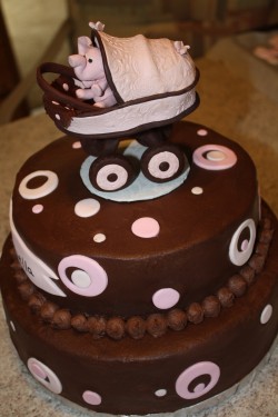 Chocolate baby shower cake