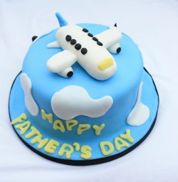 Fathers day cake with plane