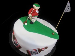 Groom’s cake with golfer boy