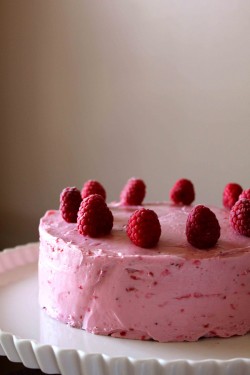 Homemade raspberry cake