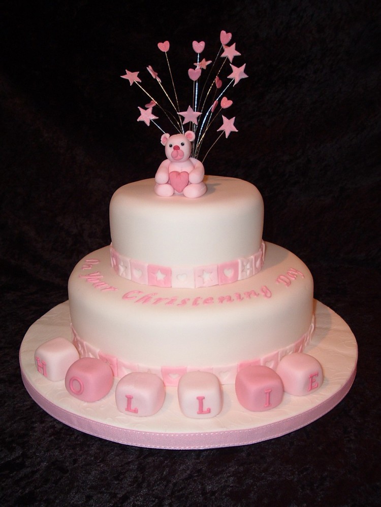 Pink Christening cake