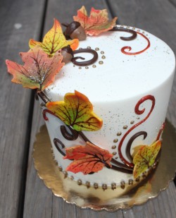 Pretty Thanksgiving day cake