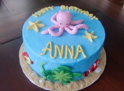 Sea themed cake for Anna