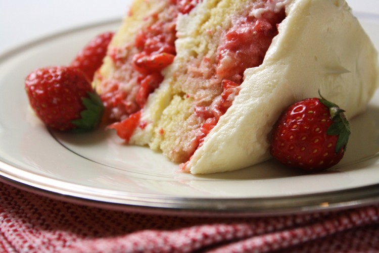 Strawberry cakes slice