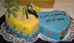 Wedding sea themed cake