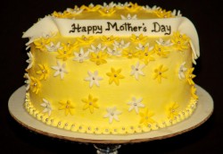 Yellow Mothers day cake