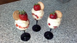 Tiramisu Dessert with strawberries for Mother Day :)