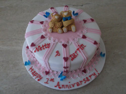 Anniversary cake with Teddies