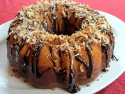 Bundt cake with chocolate