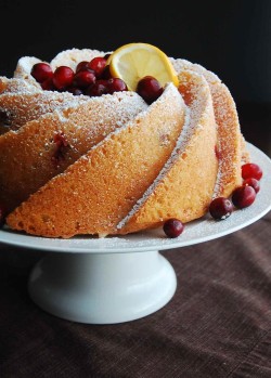 Bundt cake with cranberries