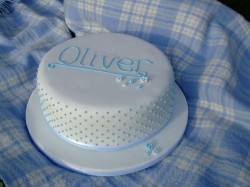 Christening cake for Oliver