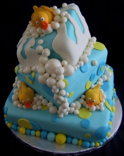Creative baby shower cake