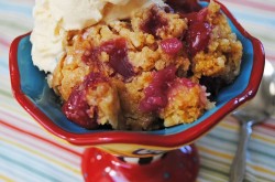 Dump cake with cherries