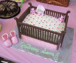 Girl’s baby shower cake