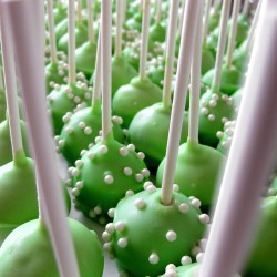 Green wedding cake pops