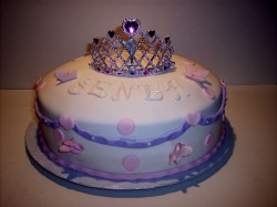 Princess cake with butterflies